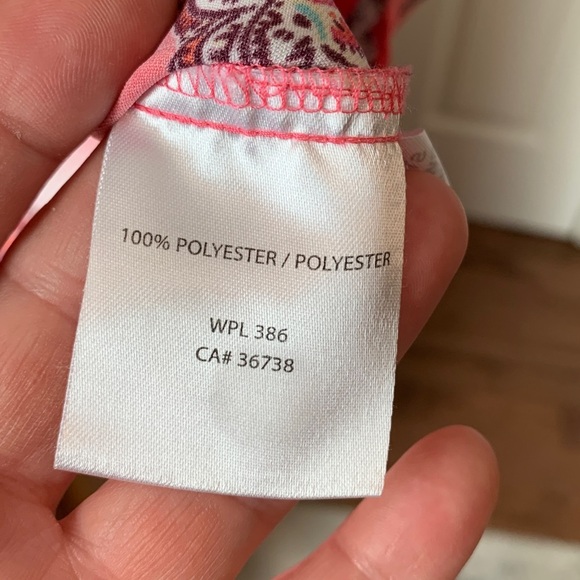 Haggar Pink Paisley Blouse XL - Picture 8 of 11